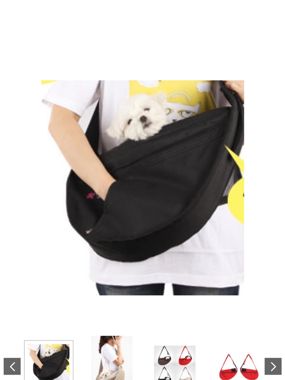 Black Hands-Free Pet Sling Carrier